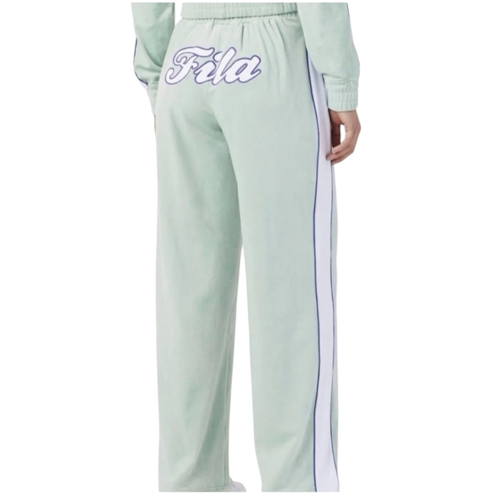 FILA  NEW Valery Logo 2PC Velour Track Pants and Track Jacket Sage Green Size 2X